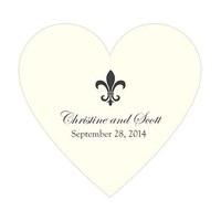 Fleur De Lis Heart Sticker