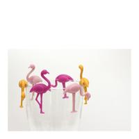 flamingo glass charms