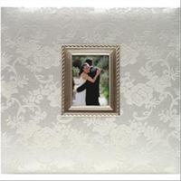 Floral Fabric With Metal Frame Postbound Album 12X12-Wedding 262868