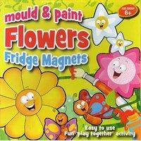 Flowers Mould & Paint Fridge Magnets Childrens Craft Kit