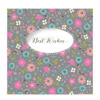 Floral Best Wishes Card