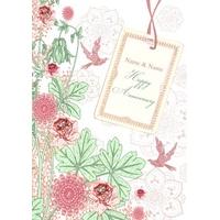Floral Happy Anniversary | Personalised Anniversary Card