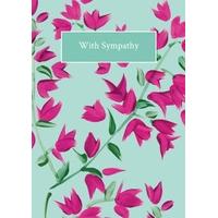flower arrangement sympathy card