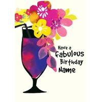 Floral Drink | Birthday Card | BO1032