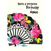 Floral Fan | Birthday Card | BO1033