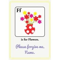 Flowers | Alphabet Card | AZ1006