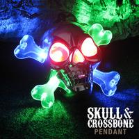 Flashing Skull & Crossbone Pirate Necklace