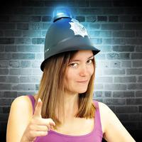 Flashing Police Helmet