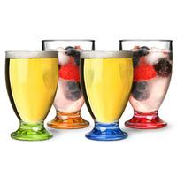 flamefield acrylic party juice glasses 6oz 170ml pack of 4