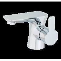 flow basin mixer tap with sprung waste