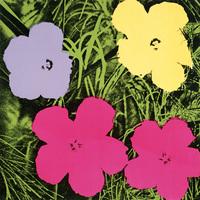 flowers 1 purple 1 yellow 1 pink by andy warhol