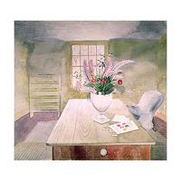 Flowers on Cottage Table By Eric Ravilious