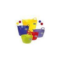 Flexible bucket with handles in various colours and sizes