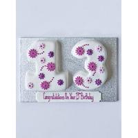 flowers numbers sponge cake double digit