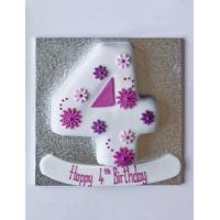 flowers number sponge cake single digit