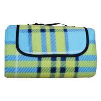 Fleece Picnic Blanket 125cm x 150cm (Blue & Green)