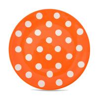 florence orange spot side plate