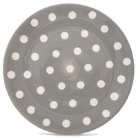 florence grey spot dinner plate