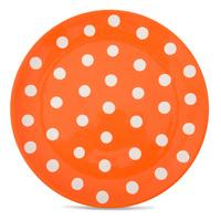 florence orange spot dinner plate