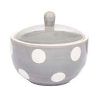 Florence Grey Spot Sugar Bowl