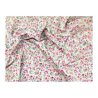 floral sprig print cotton poplin fabric