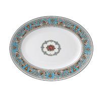 florentine turquoise oval dish 35cm