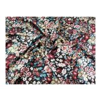 Floral Print Polyester Sateen Dress Fabric Multicoloured