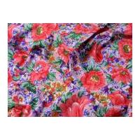 Floral Print Polycotton Dress Fabric