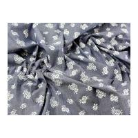 Floral Print Cotton Chambray Dress Fabric
