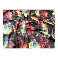 Floral Print Stretch Cotton Sateen Dress Fabric Multicoloured