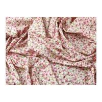 Floral Print Cotton Lawn Dress Fabric Pink & Green