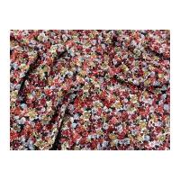 Floral Print Polyester Dress Fabric Multicoloured