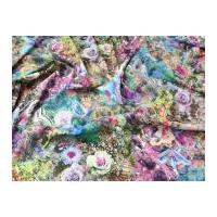 Floral Print Cotton Voile Blend Dress Fabric Multicoloured 1