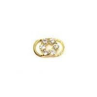 Flower Diamante Accessories 14mm Gold