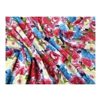 Floral Print Stretch Suiting Dress Fabric Multicoloured
