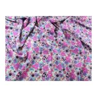 Floral Print Microfibre Dress Fabric