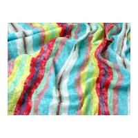 Floral Stripes Crinkle Cotton Voile Dress Fabric Multicoloured 1
