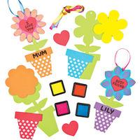 Flower Fingerprint Decoration Kits (Pack of 4)