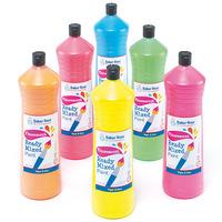 fluorescent ready mixed paint pack of 6