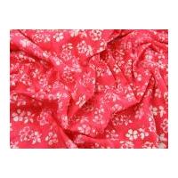 Floral Hand Printed Bubble Batik Cotton Dress Fabric Pink