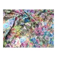 Floral Print Cotton Voile Blend Dress Fabric Multicoloured 2