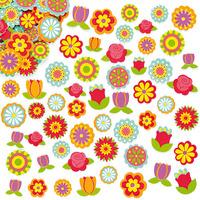 flower foam stickers pack of 144