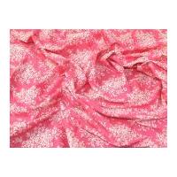 Floral Print Cotton Poplin Dress Fabric Pink