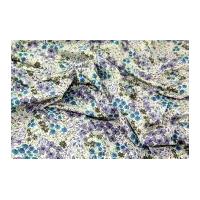 Floral Print Cotton Lawn Dress Fabric Mauve & Teal