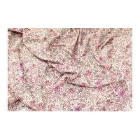 Floral Print Cotton Lawn Dress Fabric Pink