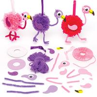 Flamingo Pom Pom Kits (Pack of 3)