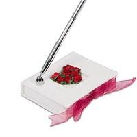 Flower of Love In Romantic Red Mulberry Paper Wrapped Pen Set