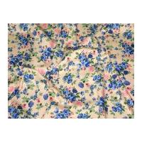 Floral Print Hendon Stretch Cotton Twill Dress Fabric