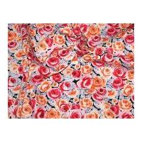 Floral Print Stretch Cotton Dress Fabric