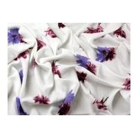 Floral Print Viscose Dress Fabric Wine & Purple